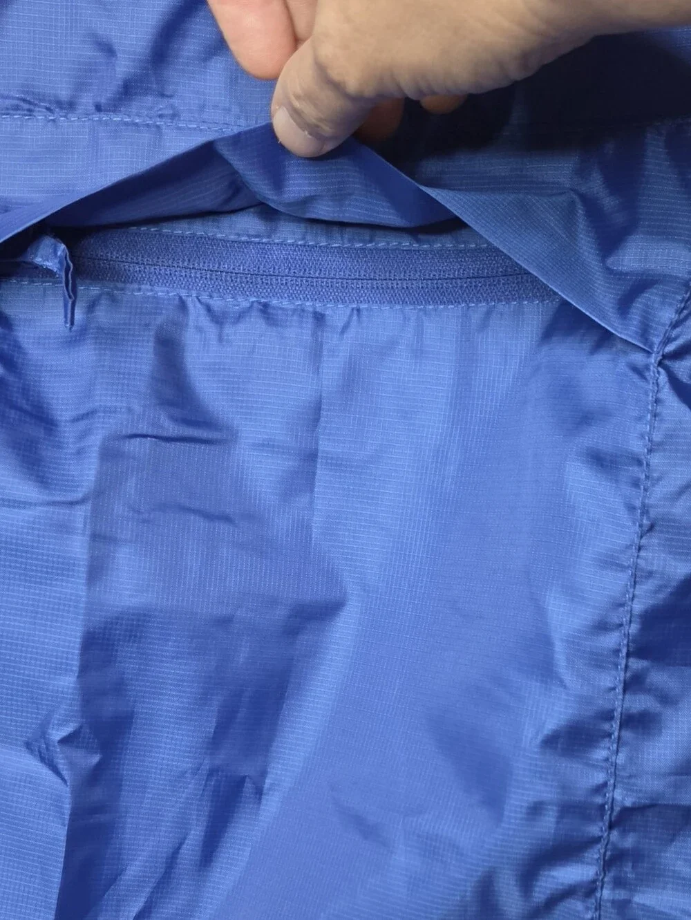 Vintage 90s Dunbrooke Packable Pullover Jacket Blue Nylon Windbreaker Anorak